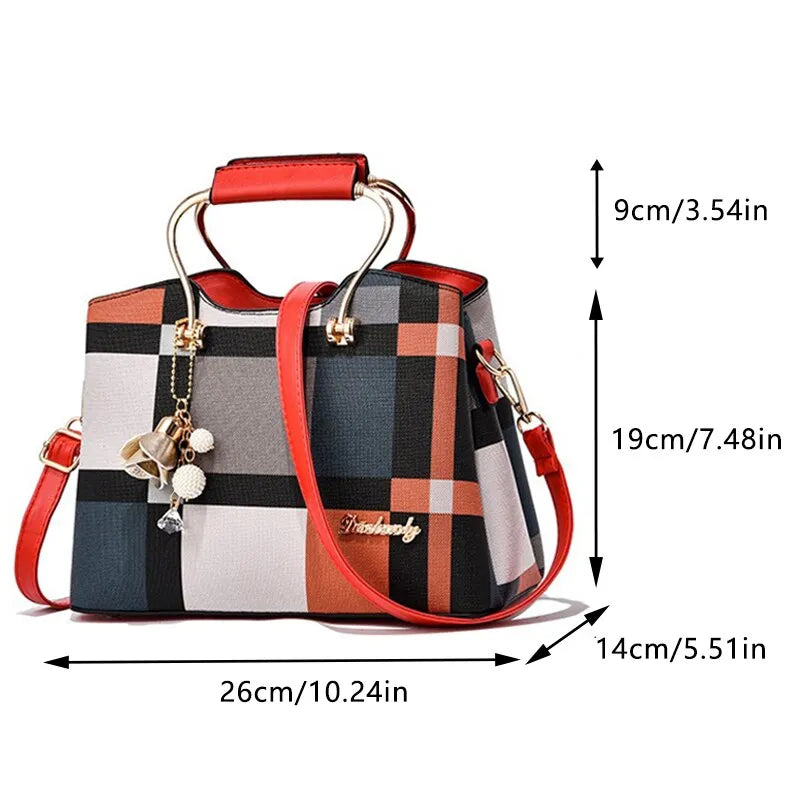 Bolsa fashion quadriculada